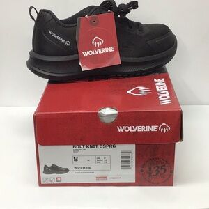NWT Wolverine Bolt Knit Women’s Work Sneaker Black Size 8